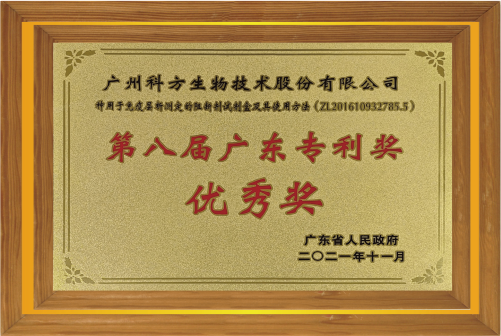第八届广东专利优秀奖